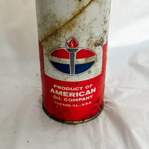 Antique Vintage Amoco Multi-Purpose Grease Tube Grease Can Cartridge 95% Full image 3