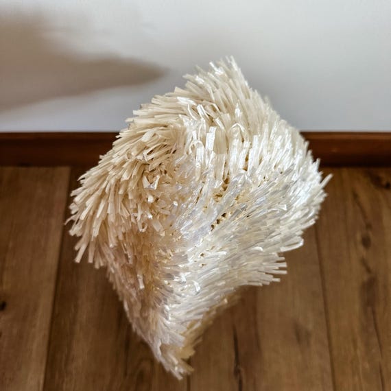 VTG 50's Women's White Cream Straw Woven Hat Summ… - image 3