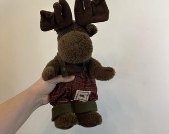 BOYDS BEARS 90's Murtaugh Moosetrax Stuffed Moose Plush 16"