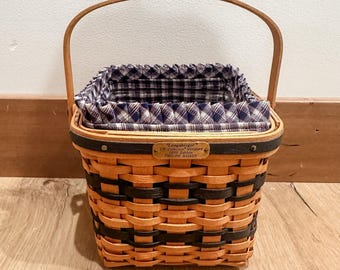 JW Collection LONGABERGER 1999 Edition Miniature Two Pie Basket Liner Protector
