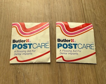 Vintage NEW Butler Post Care A Flossing Aid For Dental Implants 2 Pack USA