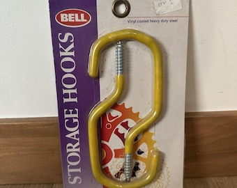 Ganchos para bicicleta NOS New Bell Storage (paquete de 2), color amarillo vintage