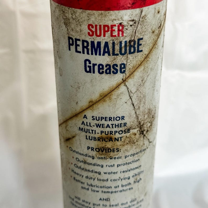 Antique Vintage Amoco Multi-Purpose Grease Tube Grease Can Cartridge 70% Full image 5