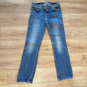Wrangler Rock 47 Jeans Damen 9 / 10x34 Bootcut Low Rise verschönern Cowgirl LESEN Bild 5