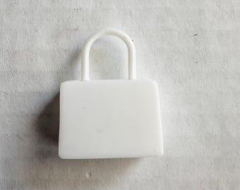 Vintage Barbie Purse Handbag Plastic White