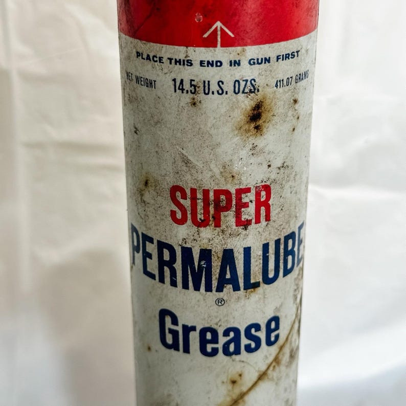 Antique Vintage Amoco Multi-Purpose Grease Tube Grease Can Cartridge 70% Full image 2