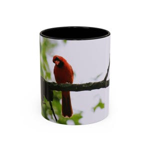 Accent Coffee Mug with Cardinal Bird Design | Nature Lover Gift, Birdwatching Mug, Cute Coffee Cup, Spring Decor, Wildlife Enthusiast