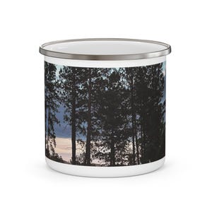 Van Life Enamel Camping Mug - Nature Lover&#39;s Gift, Adventure Mug, Outdoor Coffee Cup, Hiking Accessory, Campfire Essential