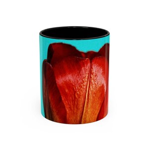 Vibrant Tulip Accent Coffee Mug - Perfect Gift for Garden Lovers, Mother&#39;s Day, Floral Home Decor, Tea Cup, Personal Mug