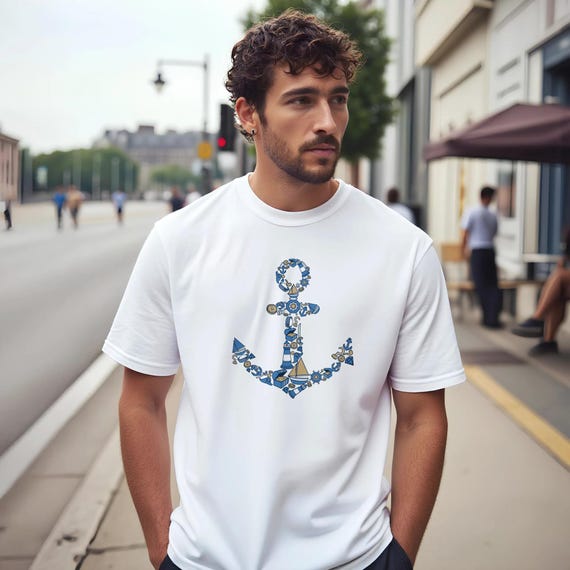 Nautical Anchor T-Shirt | Soft Beachwear for Sailors | Unisex Summer Casual Tee | Coastal Style Shirt | Summer Vacation Outfit