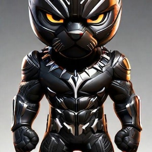 Chibi Schwarzer Panther | STL-Datei | 3D-Drucker Dateien | 3D Modelle zum Drucken | 3D-Drucker Dateien | 3D-Modellierung für den 3D-Druck | 3D-Dateien