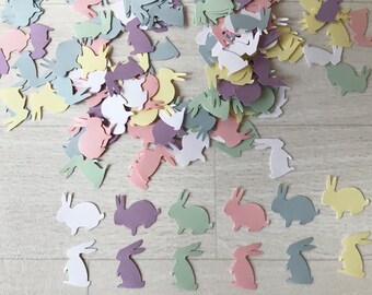 100  bunnies confetti Sitting Bunny and Standing Bunny/bunny confetti