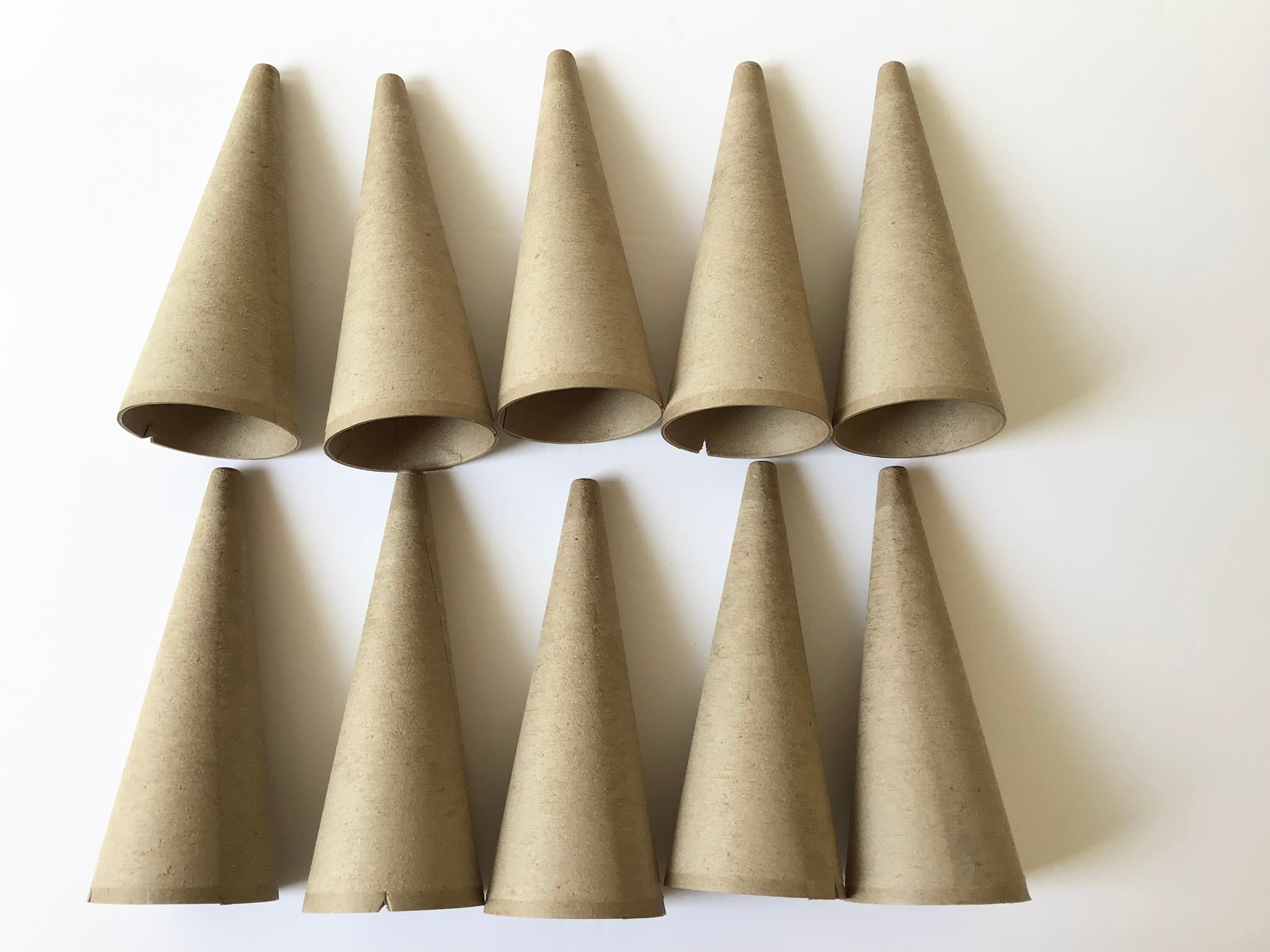 Paper Mache Cones for Crafting 3 Sizes Available 12, 15 & 18 