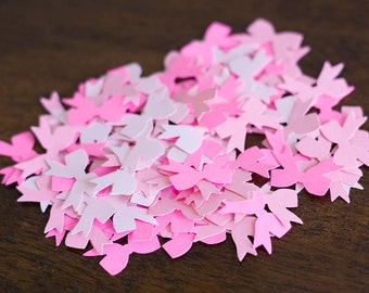 100 pink  Mixed  Bow  confetti  embellishments party supplies