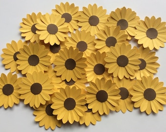 25 cardstock Sunflower - Scrapbooking Paper Embellishment