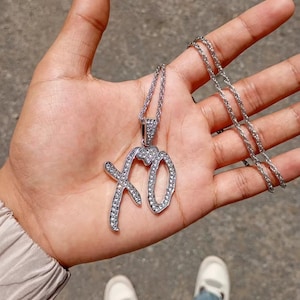 Iced Out “XO” Pendant Necklace – Inspired by The Weeknd – Hip Hop Bling Chain