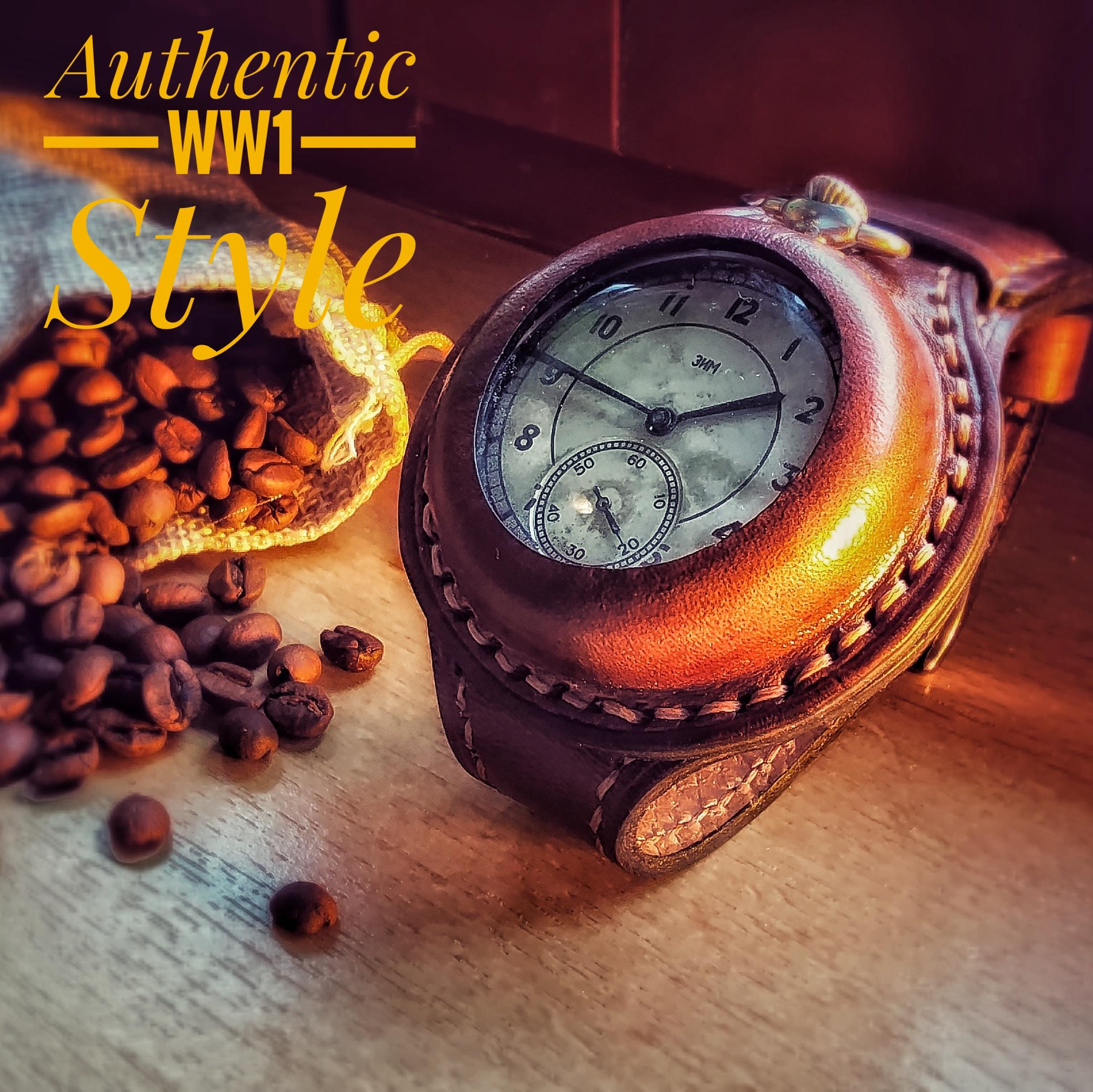 Ww1 Pocket Watch and Leather Strap - Etsy