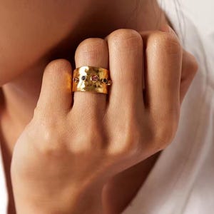 18k gold plated ring