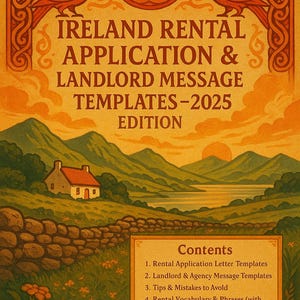 Plantillas de solicitud de alquiler y mensajes para propietarios en Irlanda – Edición 2025 (PDF)