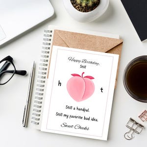 Joyeux anniversaire Sweet Joues | Carte d'anniversaire imprimable amusante pour lui | Une page en téléchargement numérique | Carte coquine instantanée