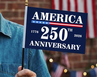 20 banderas de mano del 250 aniversario de EE. UU., patrióticas para el Día de la Independencia del 4 de julio, decoración del 250 aniversario de EE. UU.