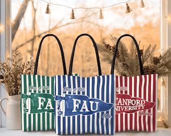 Bolso de mano personalizado con banderín escolar y nombre, regalos personalizados de graduación universitaria para ella, recuerdo de la promoción de 2026
