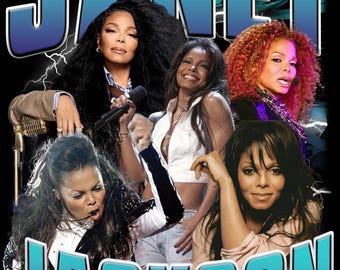 Ready to print Janet Jackson T Shirt Design PNG Instant Download 300 Dpi