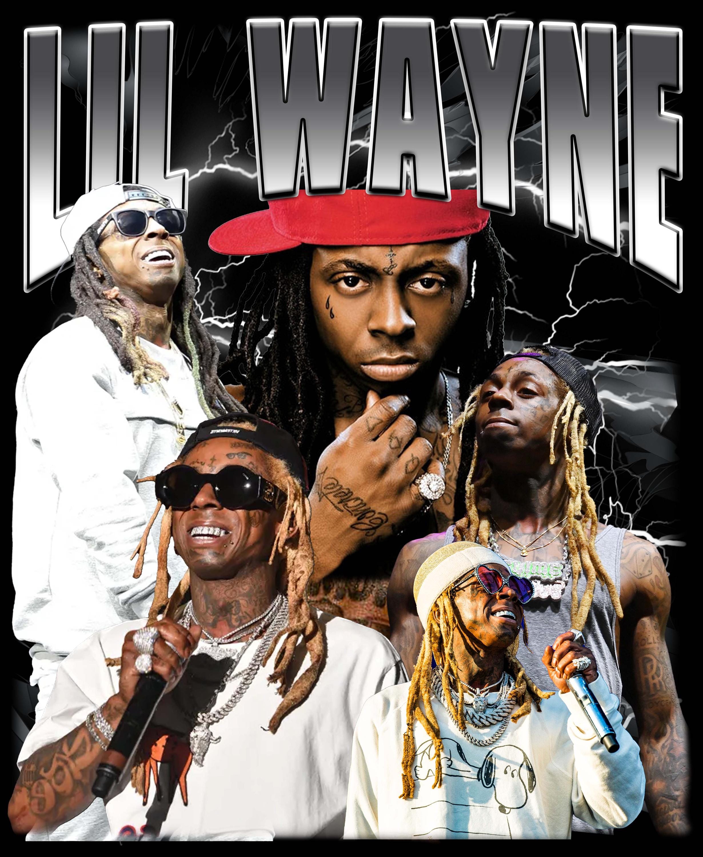 Lil Wayne T Shirt Design PNG Instant Download 300 Dpi