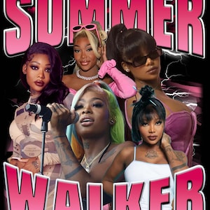Ready to print Summer Walker T Shirt Design PNG Instant Download 300 Dpi