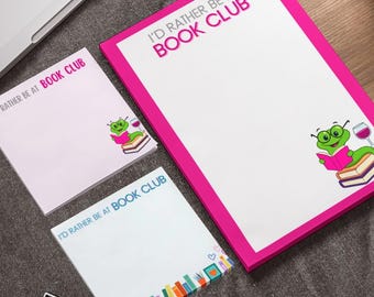 Funny Book Club Post-it Notes: To-Do List 4x6" and / or 3x3"