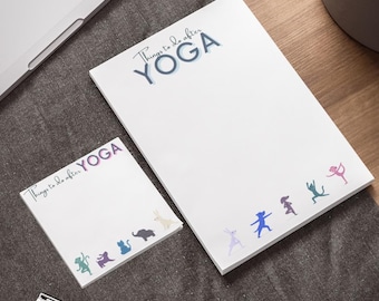 Funny Yoga Post-it Notes: To-Do List 4x6" and / or 3x3"