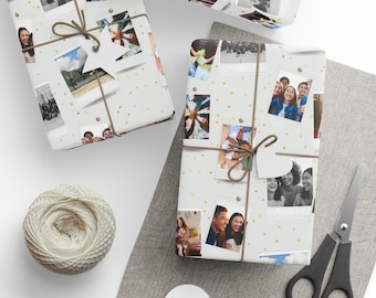 Personalized Photo Wrapping Paper | Custom Gift Wrap with Your Photos | Collage Wrapping Paper | Unique Birthday Gift Wrap