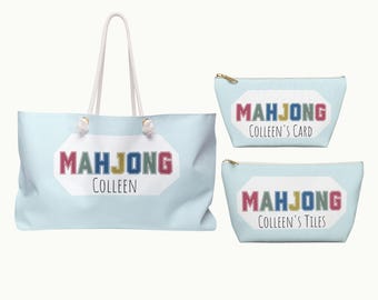 Bolsa de Mahjong personalizada, estuche de Mahjong a medida, bolsa para fichas de Mahjong, estuche para tarjetas de Mahjong