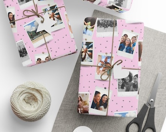 Personalized Photo Wrapping Paper | Custom Gift Wrap with Your Photos | Collage Wrapping Paper | Unique Birthday Gift Wrap
