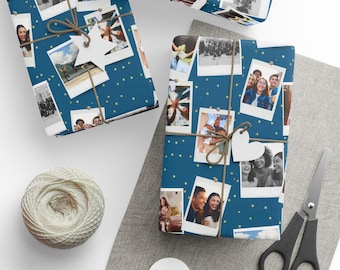 Personalized Photo Wrapping Paper | Custom Gift Wrap with Your Photos | Collage Wrapping Paper | Unique Birthday Gift Wrap