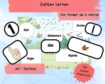 Number Learning Game for Kids | Montessori-Inspired Learning Game | Preschool & Kindergarten | Digital Download PDF