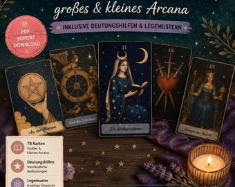 Tarot Tarot Card Deck Set Fortune Telling Esoteric Oracle Spiritual Card Reading Vintage Folk Digital Self-Printing Interpretation Aid Layout Pattern