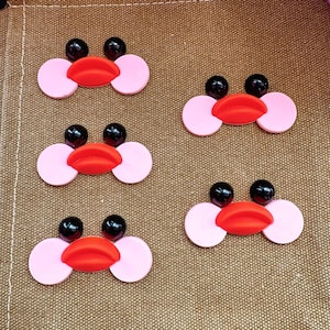 5 sets Funny Cartoon Face Parts–PVC Eyes & Rubber Lips Combo | DIY Crafts, Phone Case Embellishments, Shoe Charms,Scrapbooking,Slime Add-Ins