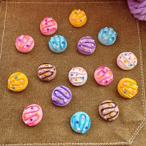 Ice cream Ball Cabochons Charms –8pcs Kawaii Miniature Food Resin for DIY Crafts, Slime, Jewelry Making, Phone Case, Decoden Flatback Charms