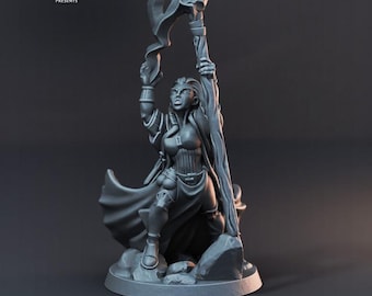 Menschen Magier / Zauberer (2 Varianten) - 32 mm Skala - Ultrafeine 0.06 mm Detaillierung - Schweizer Herstellung - Unbemalt - Arbiter Miniatures