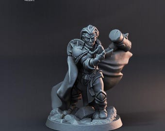 Menschliche Kleriker (4 Varianten) - 32 mm Skala - Ultrafeine 0.06 mm Detailgenauigkeit - Schweizer Herstellung - Unbemalt - Arbiter Miniatures