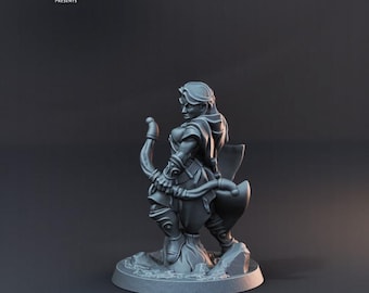 Menschliche Waldläufer (5 Varianten) - 32 mm Mensur - Ultrafeine 0.06 mm Detailzeichnung - Schweizer Herstellung - Unbemalt - Arbiter Miniatures