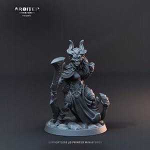 Tieflings (5 varianten) - 32 mm - ultrafijn detail van 0,06 mm - Zwitserse makelij - ongeverfd - arbiterminiaturen