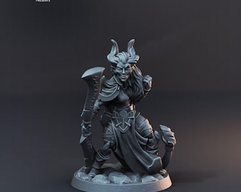 Tieflings (5 Varianten) - 32 mm Mensur - Ultrafeine 0.06 mm Detailarbeit - Schweizer Herstellung - Unbemalt - Arbiter Miniatures