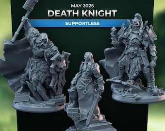 Death Knights Part 1 (3 Varianten) - 32 mm Mensur - Ultrafeine 0.06 mm Detailarbeit - Schweizer Herstellung - Unbemalt - Arbiter Miniatures