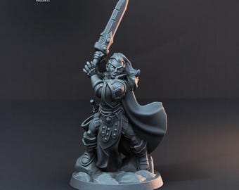 Menschliche Paladine (4 Varianten) - 32 mm Mensur - Ultrafeine 0.06 mm Detailzeichnung - Schweizer Herstellung - Unbemalt - Arbiter Miniatures