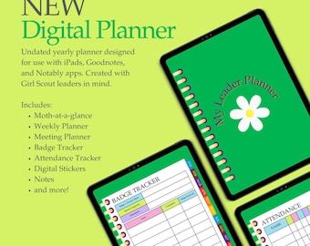 Girl Scout Leader Digital Planner for Goodnotes & iPad (300 Stickers) (PDF)