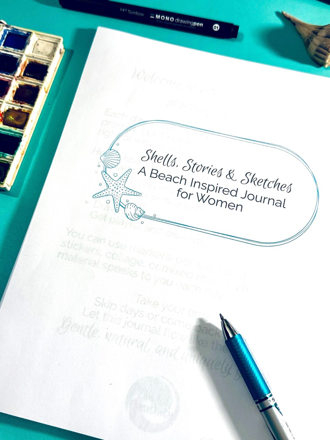 Shells, Stories & Sketches: A Beach Inspired Digital Journal for Women ...