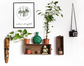 Wet My Plants Printable | 8.5” x 11” | Houseplants, Monstera, Hanging Plants