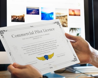 EASA Commercial Pilot Licence Certificate | Aviation Graduation Gift (Digital Download)